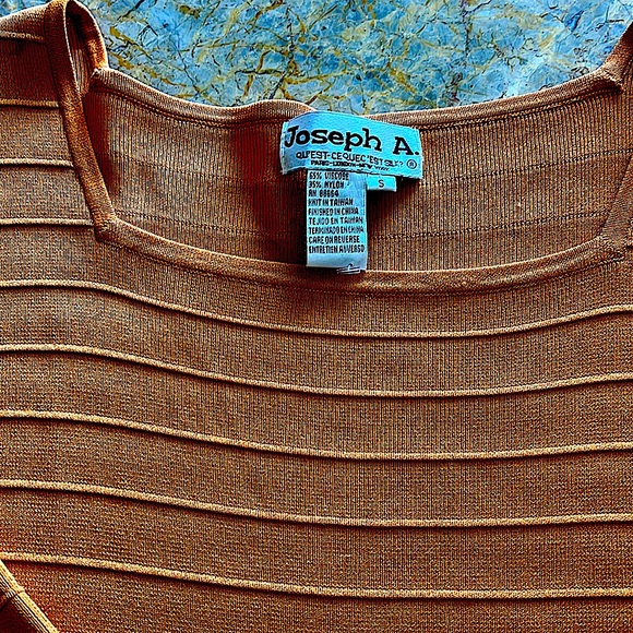 🍁🌼EUCJosephA.Great Mustard color.Is itSilk?SquareNeckline 3/4Sleeves S:S - Picture 3 of 6